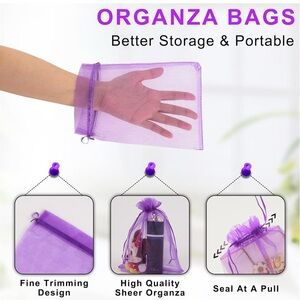 Purple Mesh Organza Gift Bag 6.5x9 
40 PCS